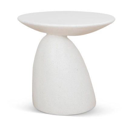 Almas 60cm Fibre Glass Side Table - White