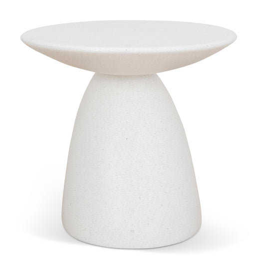 Almas 60cm Fibre Glass Side Table - White
