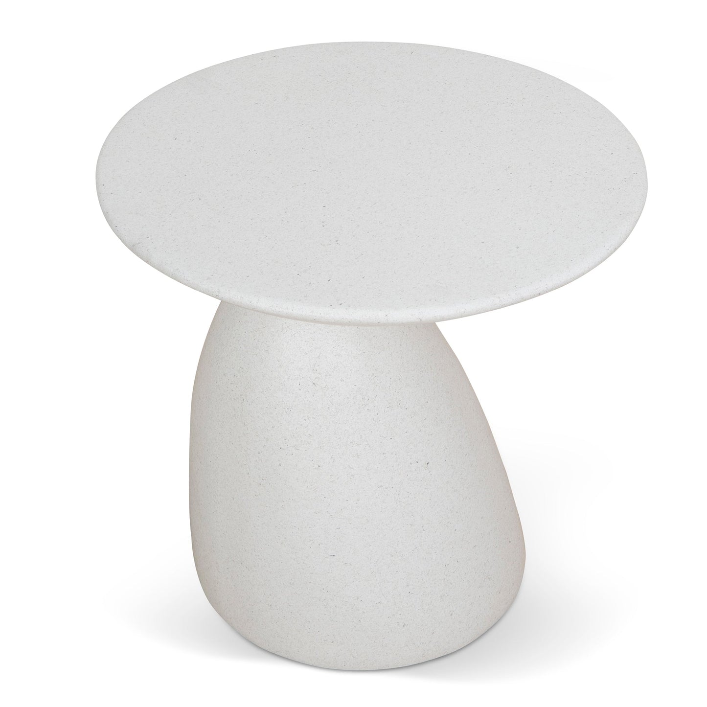 Almas 60cm Fibre Glass Side Table - White