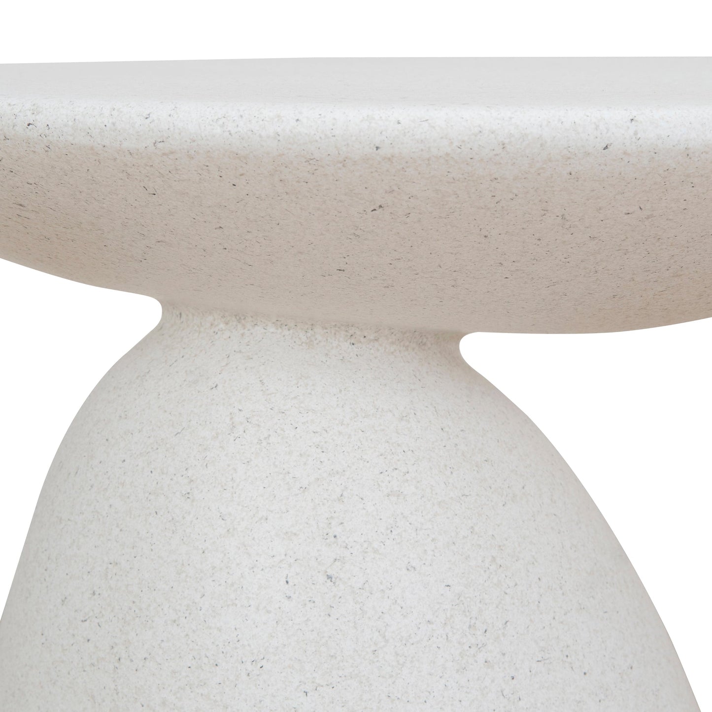 Almas 60cm Fibre Glass Side Table - White