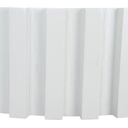 Alfaro 50cm Round Side Table - Full White