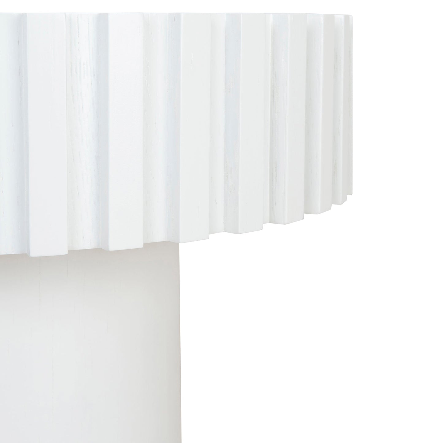 Alfaro 50cm Round Side Table - Full White