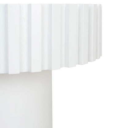 Alfaro 50cm Round Side Table - Full White