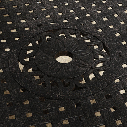 Sanibel Bronze Aluminum 7- Piece Outdoor Dining Set with 72 Oval Dining Table and Six Armchairs by Homestyles