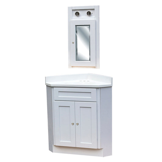Shaker Corner Vanity 3 PC Set