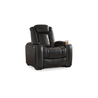 Signature Design by Ashley Party Time Black 3-Piece Home Theater Seating