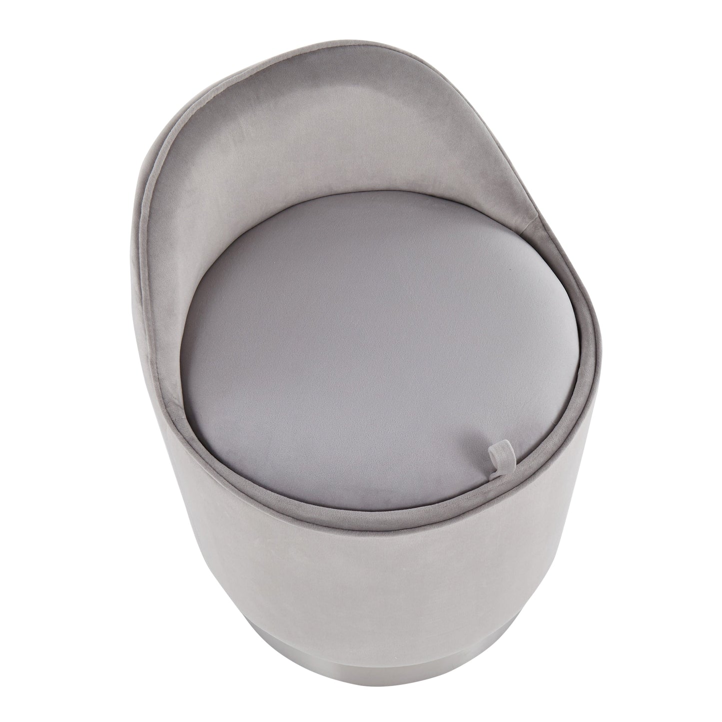 Silver Orchid Corday Swivel Velvet Vanity Stool