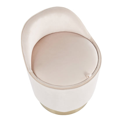 Silver Orchid Corday Swivel Velvet Vanity Stool