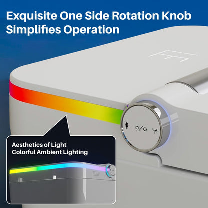 Smart Toilet, One Piece Bidet Toilet for Bathrooms,Modern Elongated Toilet with Warm Water,Dual Auto Flush,Foot Sensor Operation