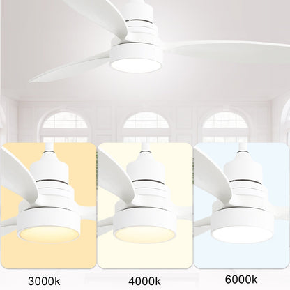 Sofucor 52 Indoor Wood Ceiling Fan Light with Remote, Integrated Light Optional