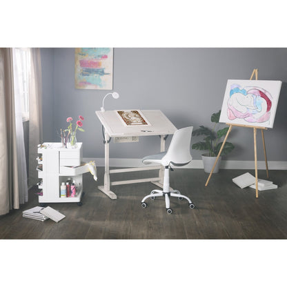 Studio Designs 36-inch Vintage Wood Drafting Table with Angle Adjustable Top for Drawing