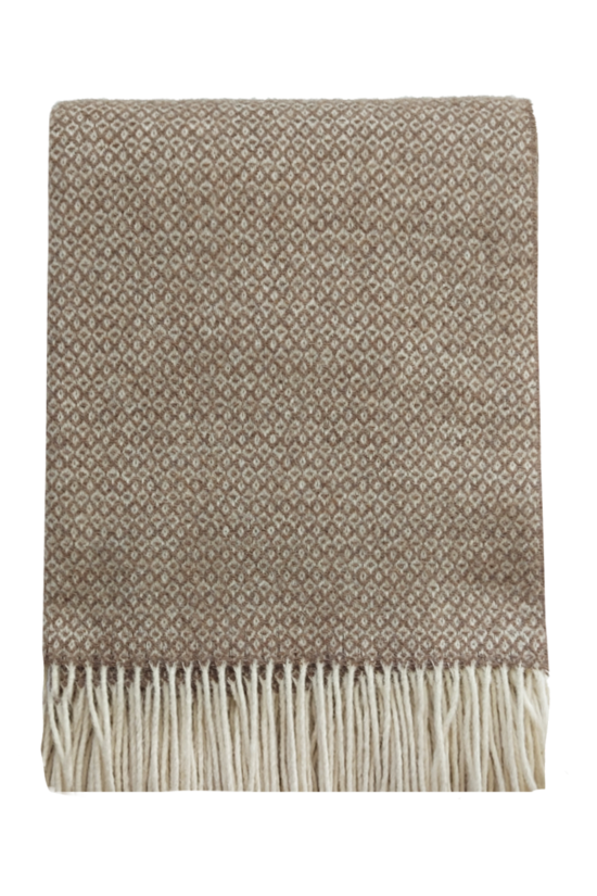 Baya Littano Merino Wool Blend Throw - Carob