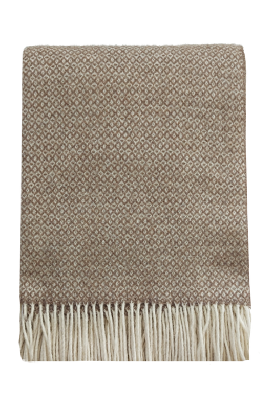 Baya Littano Merino Wool Blend Throw - Carob