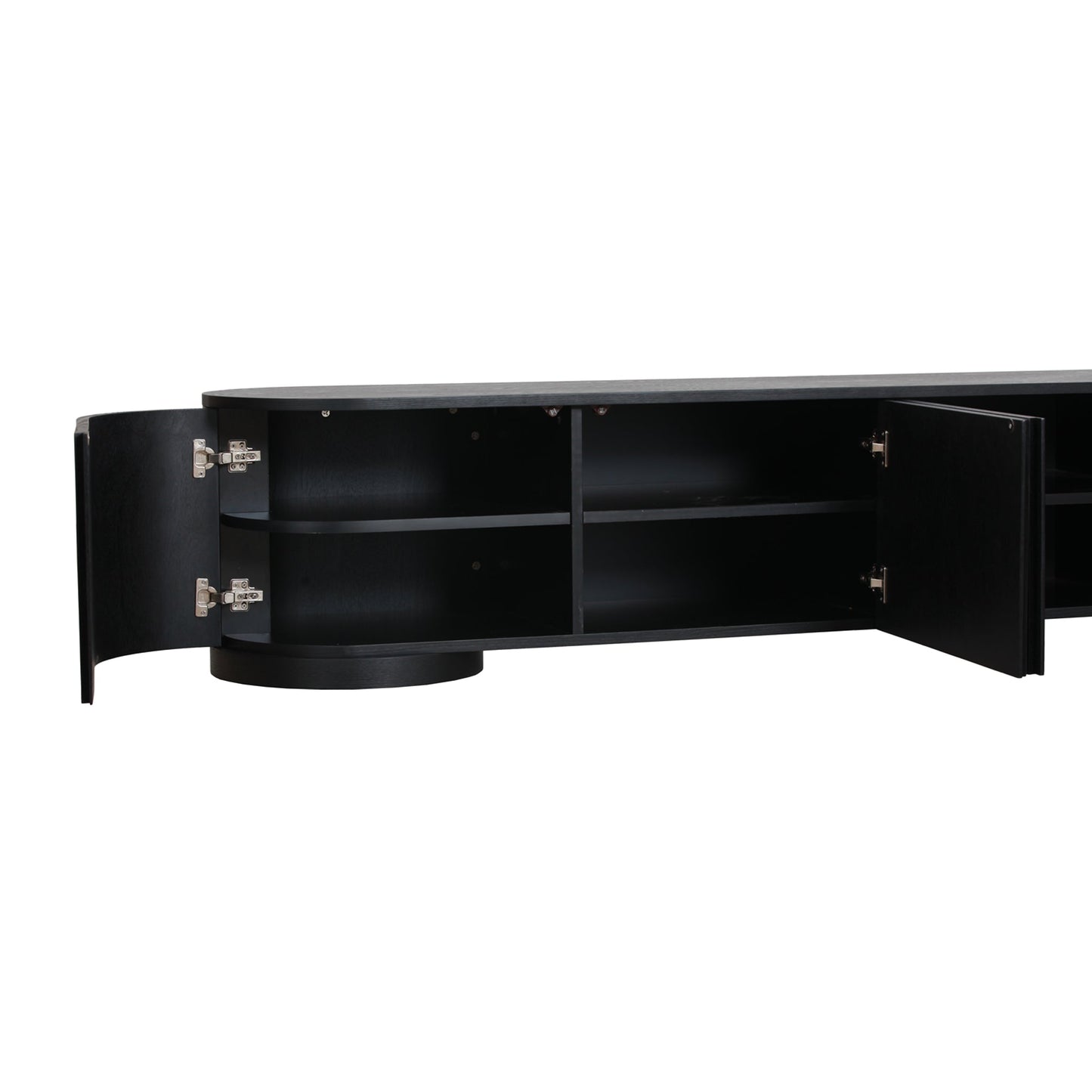 Anja 2.2m TV Entertainment Unit - Full Black