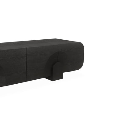 Alisha 2.2m TV Entertainment Unit - Textured Espresso Black