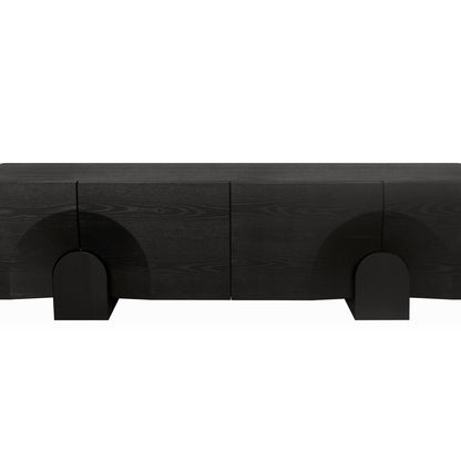 Alisha 2.2m TV Entertainment Unit - Textured Espresso Black