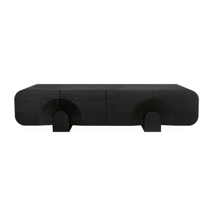 Alisha 2.2m TV Entertainment Unit - Textured Espresso Black