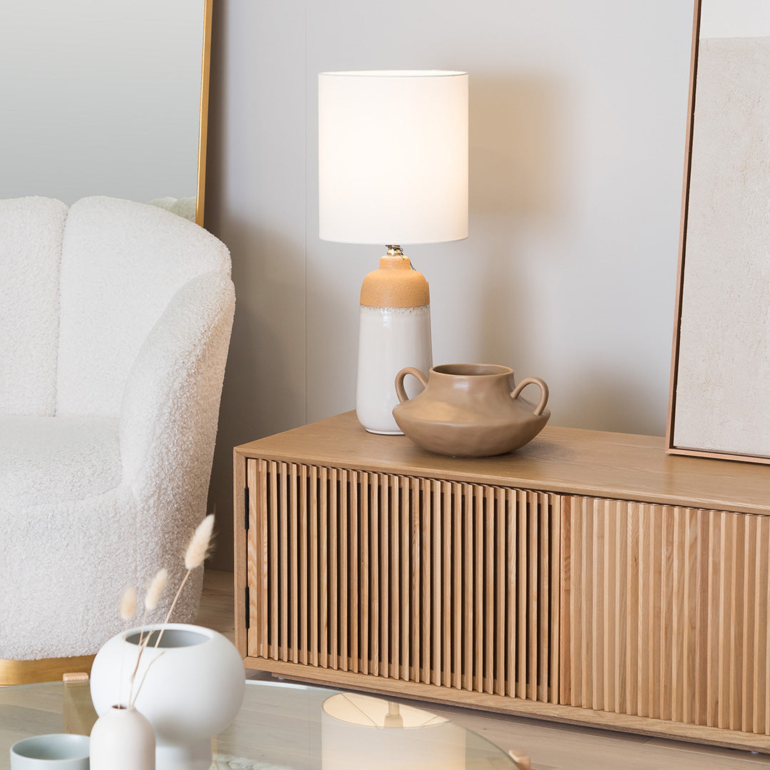 Dahlia 2m Wooden TV Entertainment Unit - Natural Ash