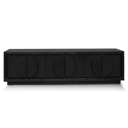 Bonnie 2m Wooden TV Entertainment Unit - Textured Espresso Black