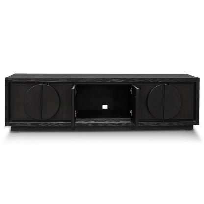 Bonnie 2m Wooden TV Entertainment Unit - Textured Espresso Black