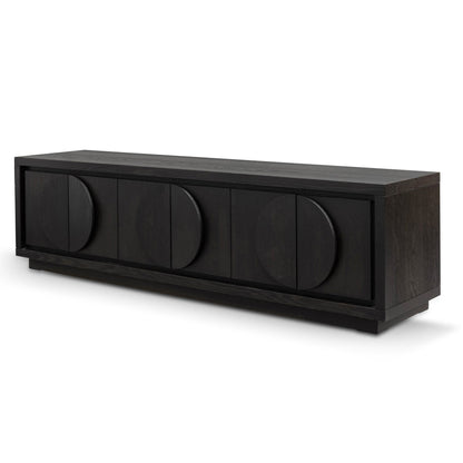 Bonnie 2m Wooden TV Entertainment Unit - Textured Espresso Black