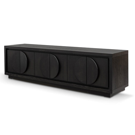 Bonnie 2m Wooden TV Entertainment Unit - Textured Espresso Black
