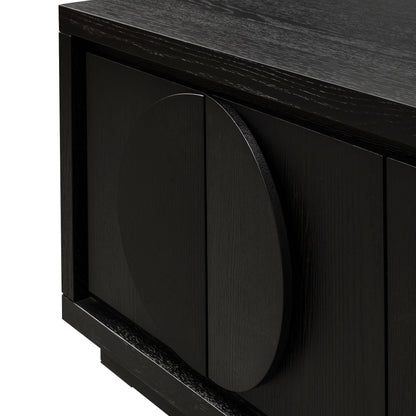 Bonnie 2m Wooden TV Entertainment Unit - Textured Espresso Black