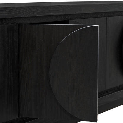 Bonnie 2m Wooden TV Entertainment Unit - Textured Espresso Black