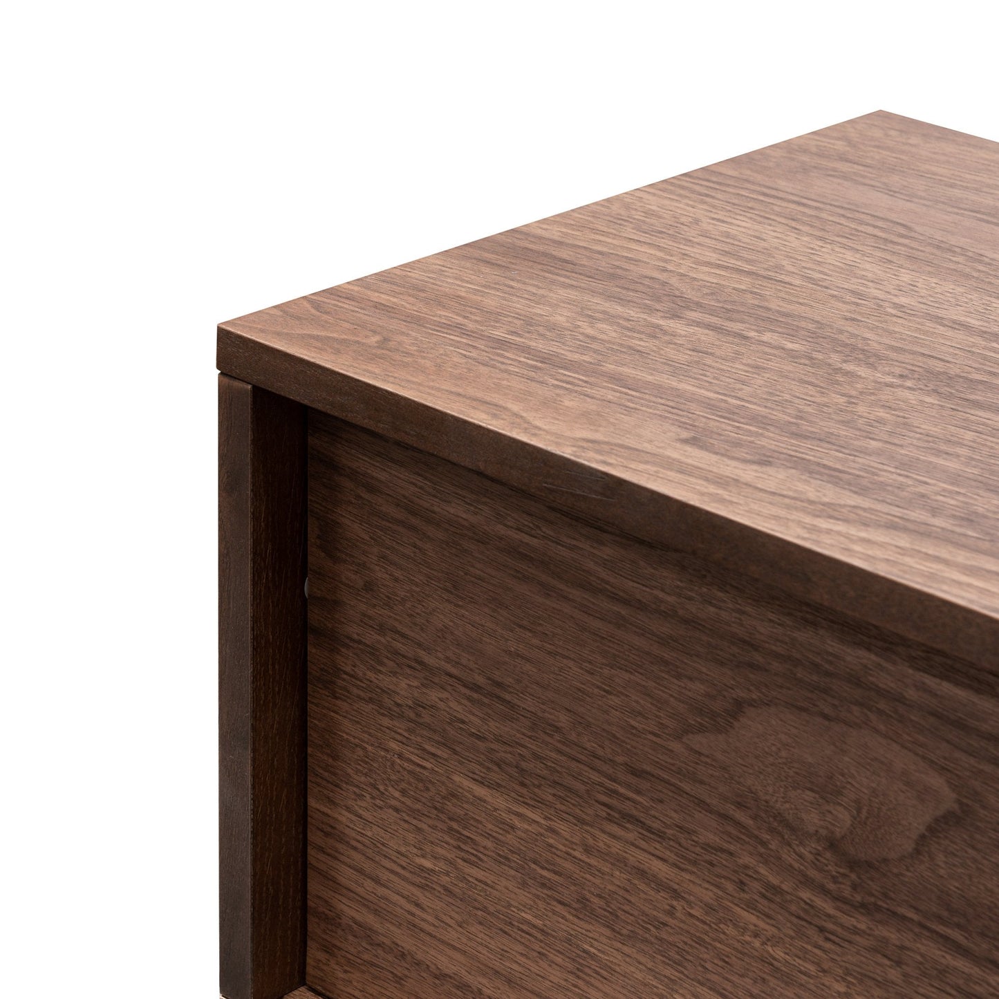 Christie 2.1m Walnut Wooden TV Entertainment Unit - Black legs