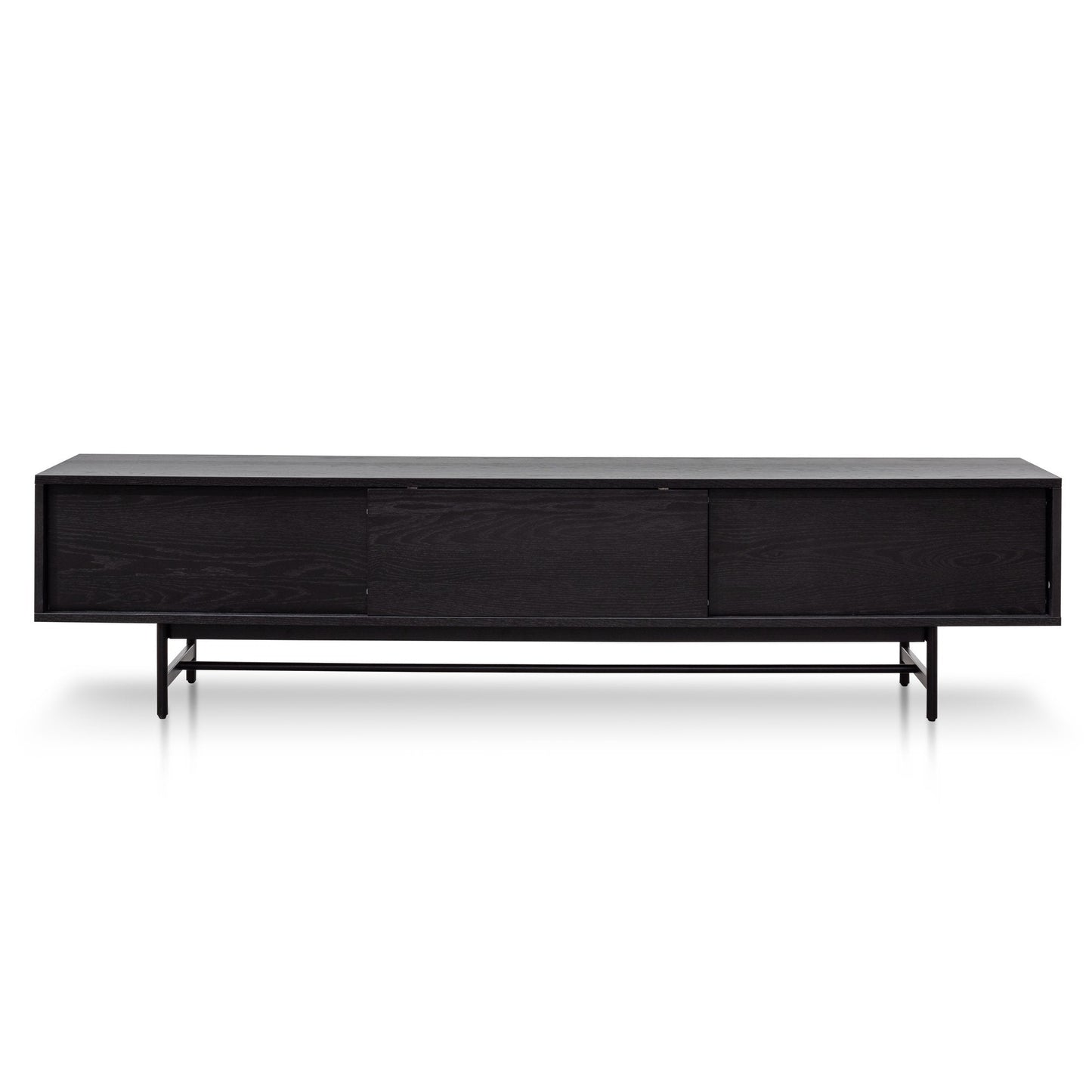 Christie 2.1m Wooden TV Entertainment Unit - Full Black