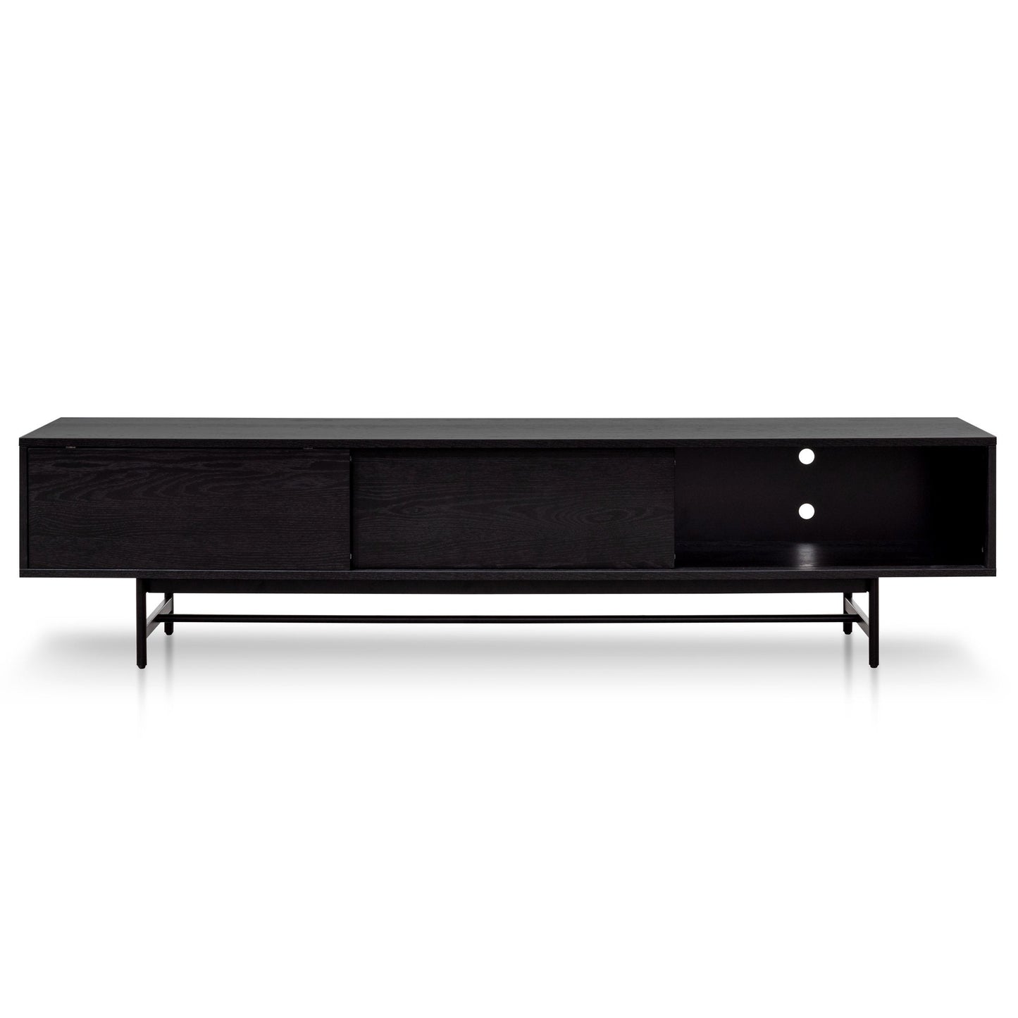 Christie 2.1m Wooden TV Entertainment Unit - Full Black