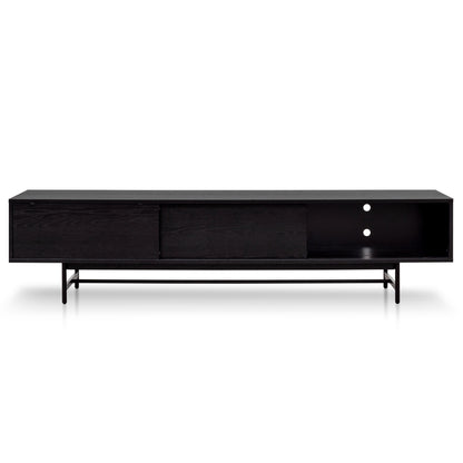 Christie 2.1m Wooden TV Entertainment Unit - Full Black