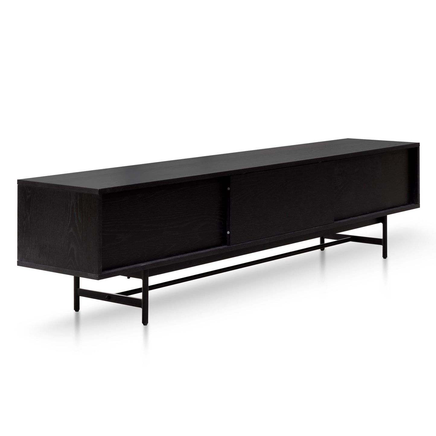 Christie 2.1m Wooden TV Entertainment Unit - Full Black