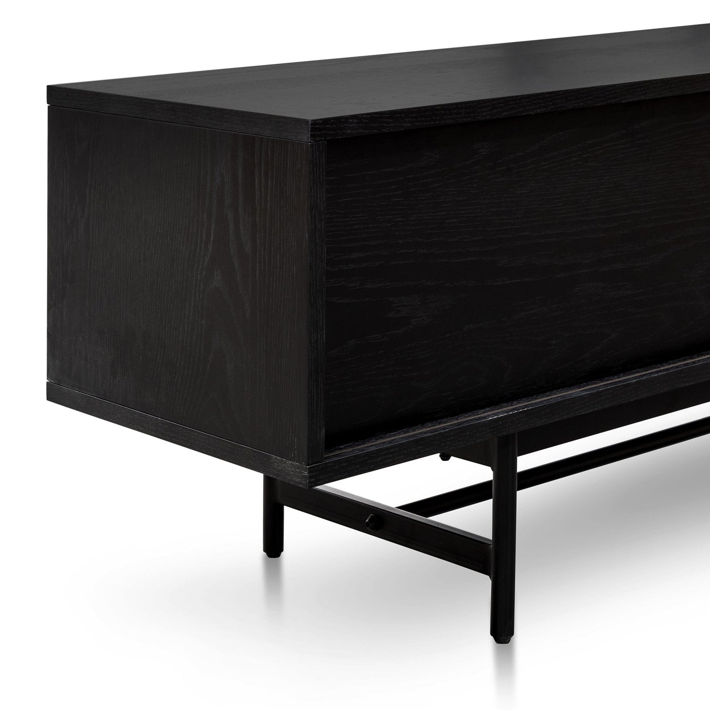 Christie 2.1m Wooden TV Entertainment Unit - Full Black