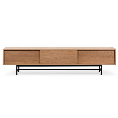 Christie 2.1m Wooden Entertainment TV Unit - Natural