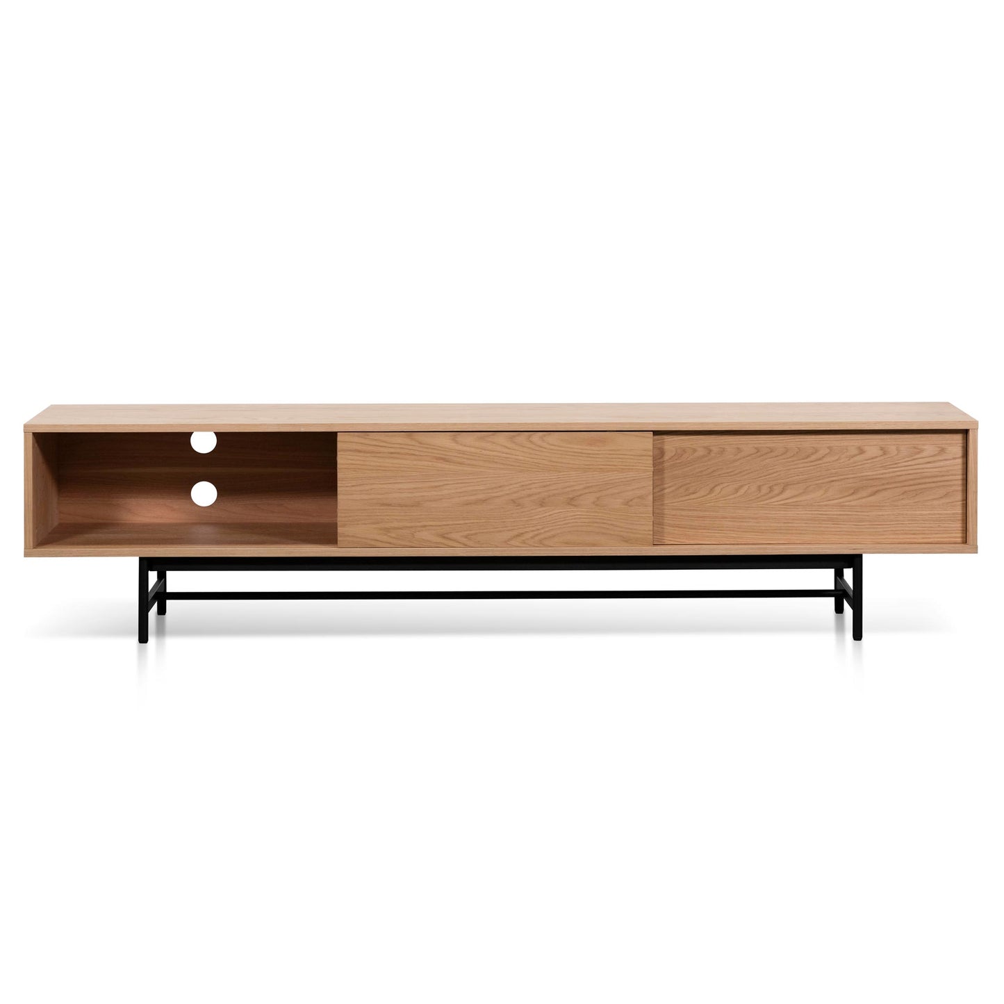 Christie 2.1m Wooden Entertainment TV Unit - Natural