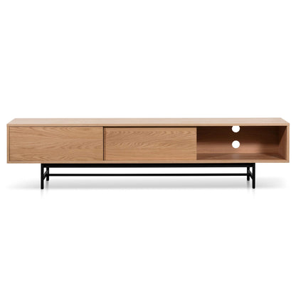 Christie 2.1m Wooden Entertainment TV Unit - Natural