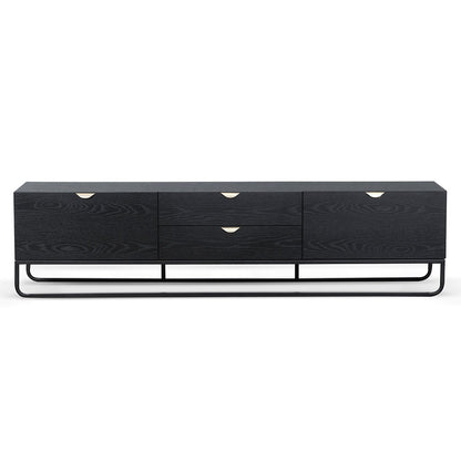 Boyle 2m Wooden TV Entertainment Unit - Black
