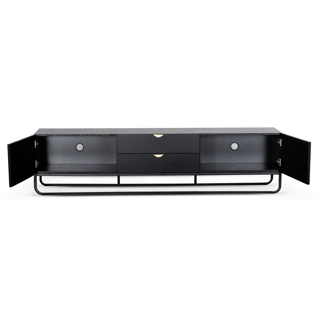 Boyle 2m Wooden TV Entertainment Unit - Black