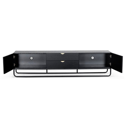 Boyle 2m Wooden TV Entertainment Unit - Black