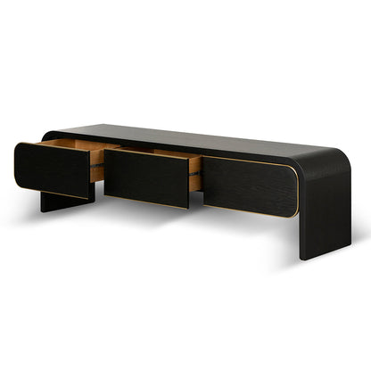Boran 2m TV Entertainment Unit - Textured Espresso Black