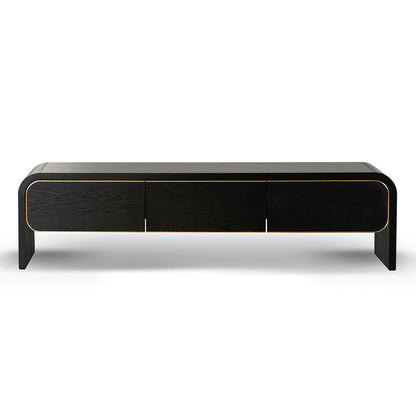 Boran 2m TV Entertainment Unit - Textured Espresso Black