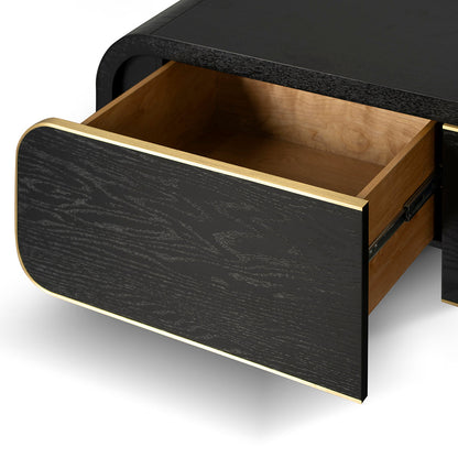 Boran 2m TV Entertainment Unit - Textured Espresso Black