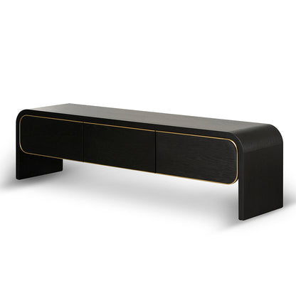 Boran 2m TV Entertainment Unit - Textured Espresso Black
