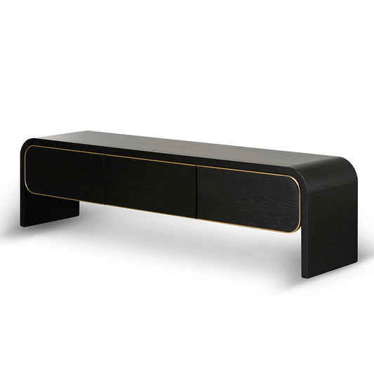 Boran 2m TV Entertainment Unit - Textured Espresso Black