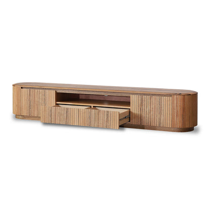 Adsila 2.4m TV Entertainment Unit - Marri Natural