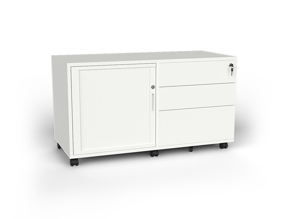 Agile Tambour Drawer White - Left Hand