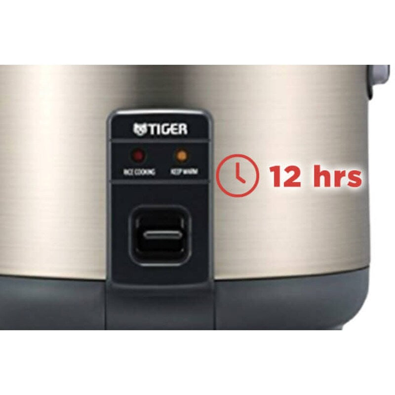 Tiger JNP-S55U-HU 3-Cup Rice Cooker and Warmer, Stainless Steel Gray