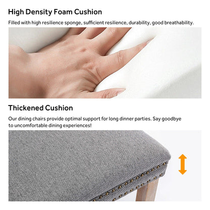 Upholstered Tufted Velvet Dining Chair with Solid Wood Legs Set of 6