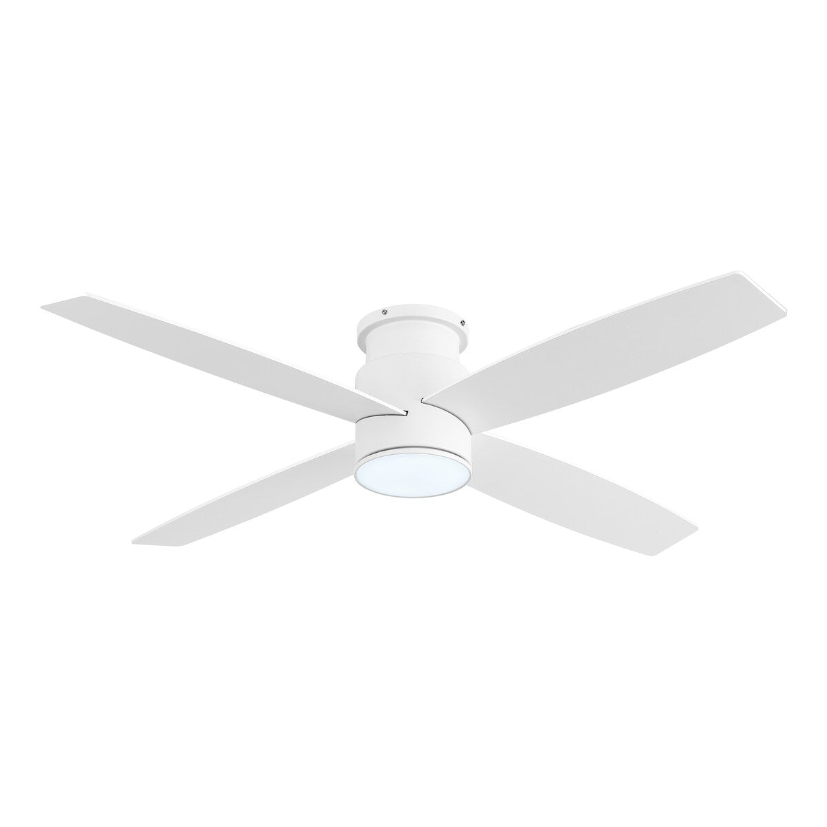 WINGBO 44/52 Inch Flush Mount DC Ceiling Fan with Lights and Remote, 4 Reversible Blades